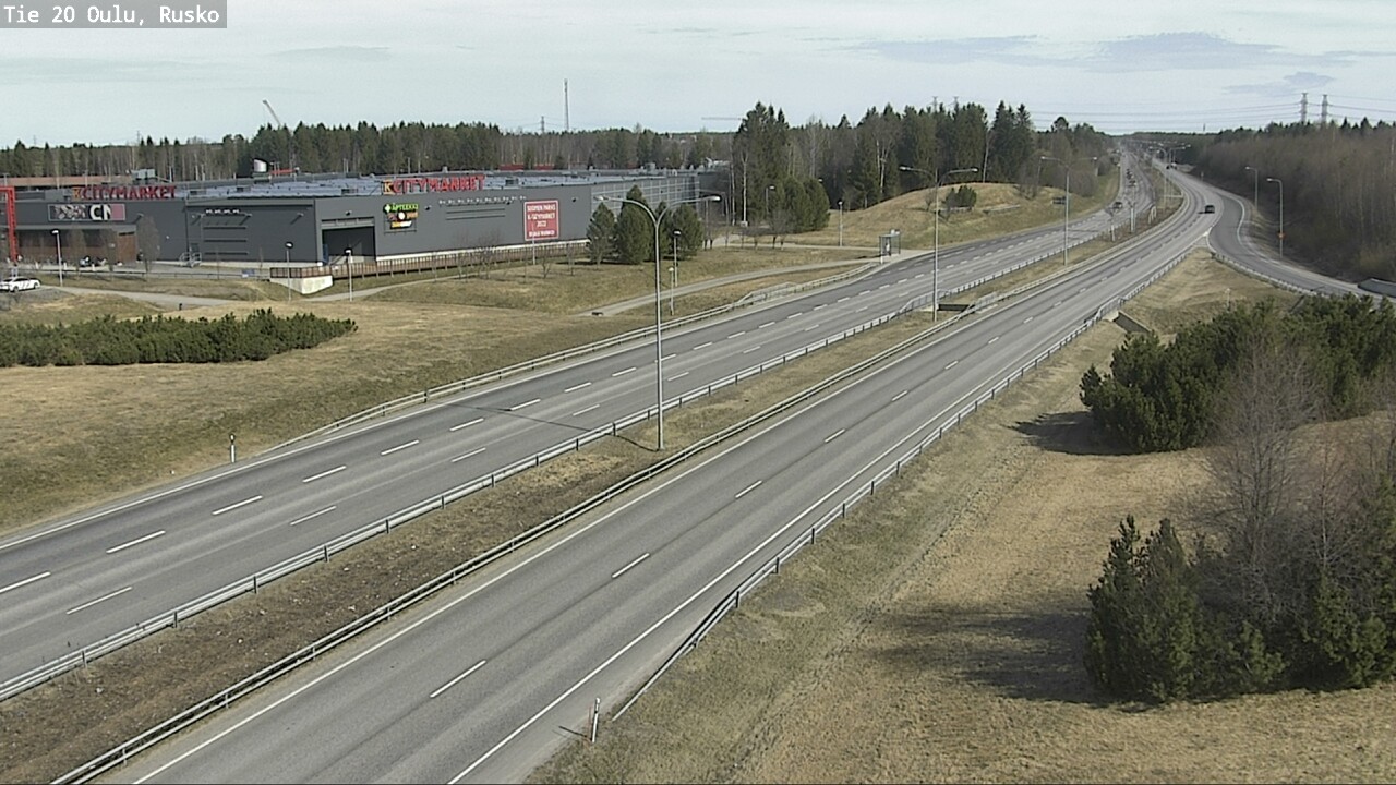Weather Camera Image Road 20 Oulu, Rusko, Oulu, Pohjois-Pohjanmaa