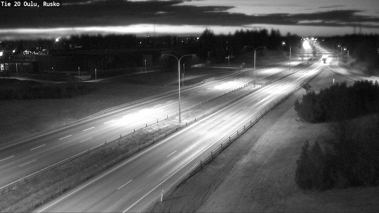 Weather Camera Image Väg 20 Uleåborg, Rusko, Oulu, Pohjois-Pohjanmaa
