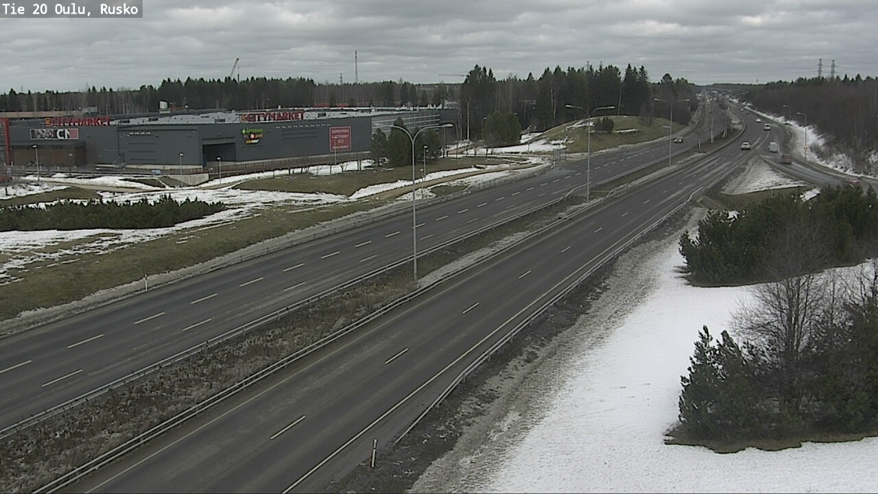 Weather Camera Image Väg 20 Uleåborg, Rusko, Oulu, Pohjois-Pohjanmaa