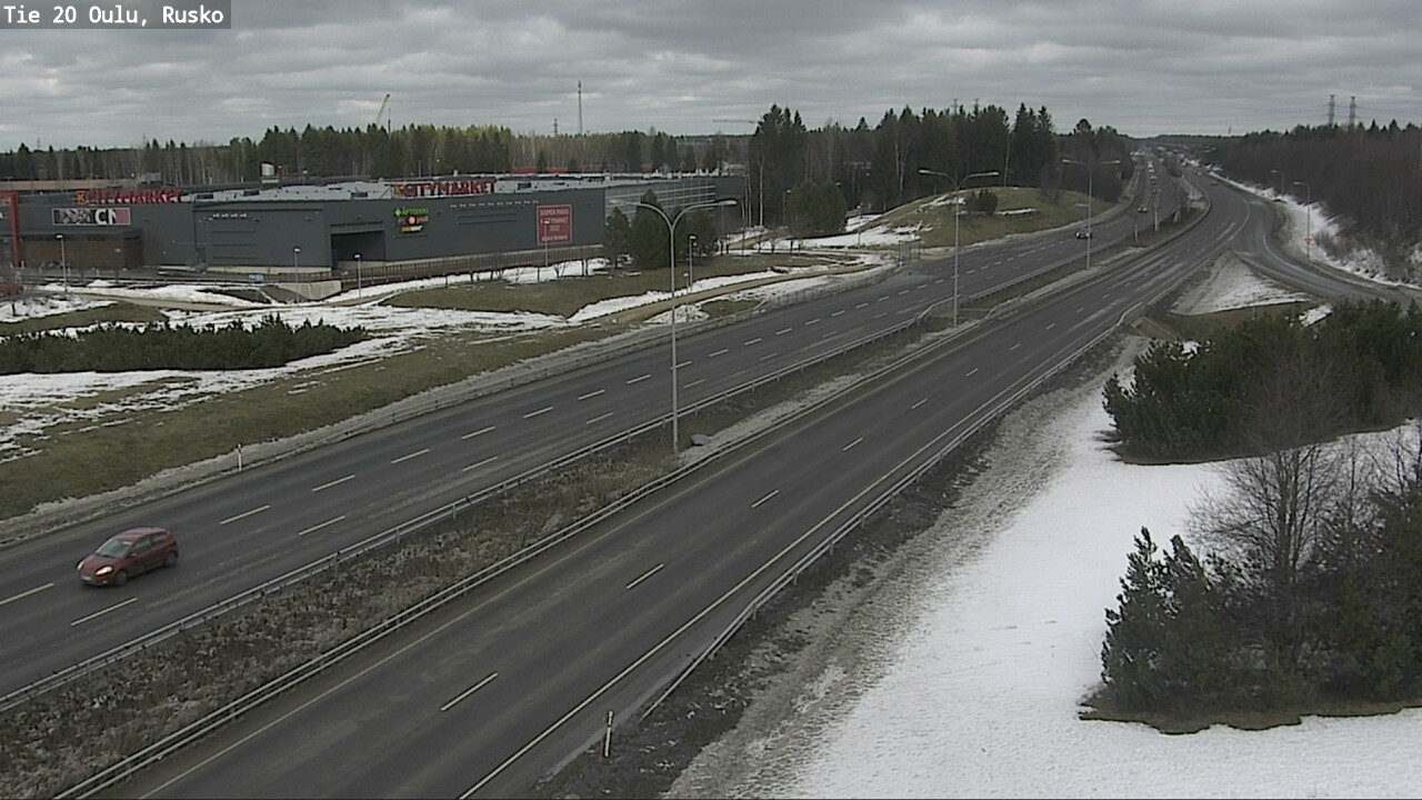 Weather Camera Image Väg 20 Uleåborg, Rusko, Oulu, Pohjois-Pohjanmaa
