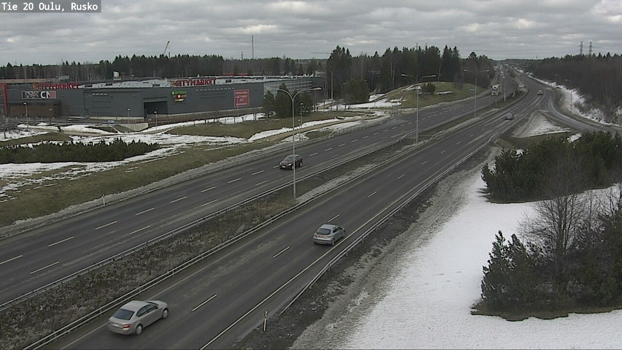 Weather Camera Image Väg 20 Uleåborg, Rusko, Oulu, Pohjois-Pohjanmaa