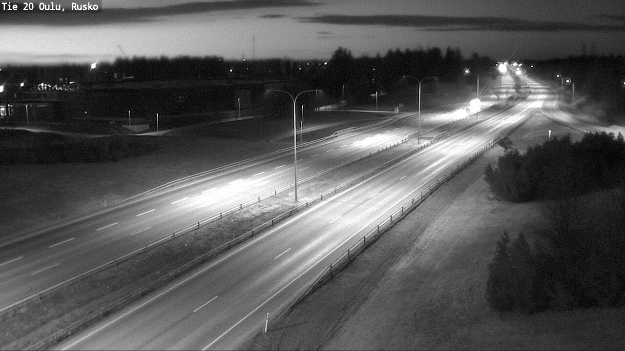 Weather Camera Image Väg 20 Uleåborg, Rusko, Oulu, Pohjois-Pohjanmaa