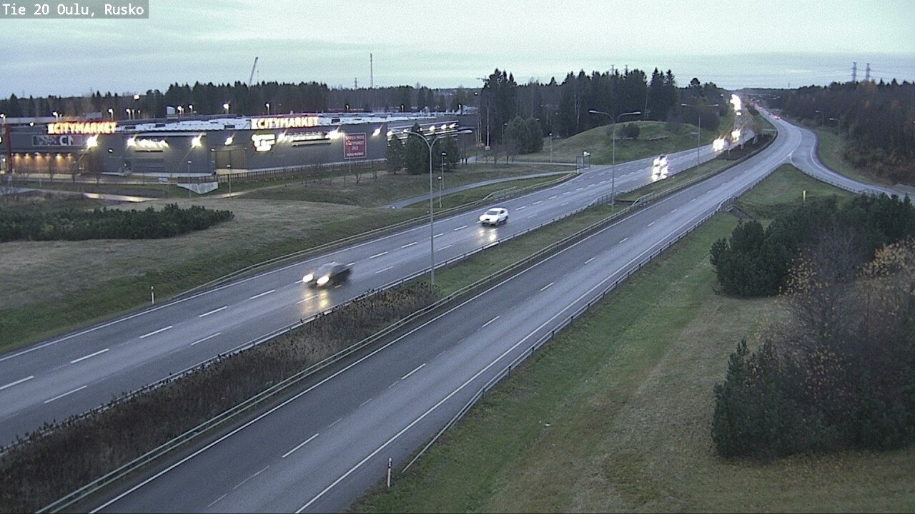 Weather Camera Image Väg 20 Uleåborg, Rusko, Oulu, Pohjois-Pohjanmaa