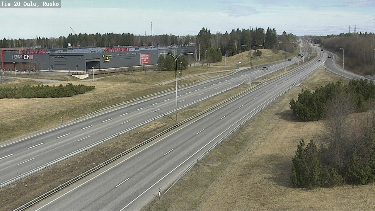 Weather Camera Image Road 20 Oulu, Rusko, Oulu, Pohjois-Pohjanmaa