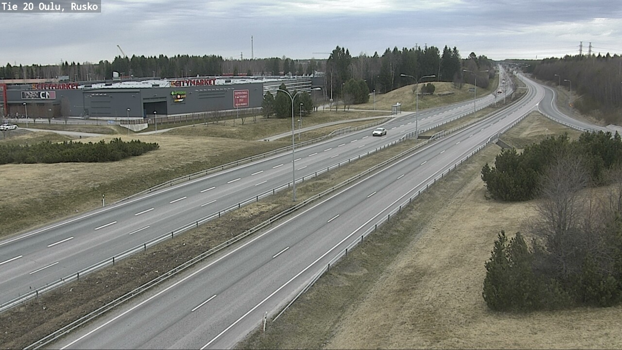 Weather Camera Image Väg 20 Uleåborg, Rusko, Oulu, Pohjois-Pohjanmaa