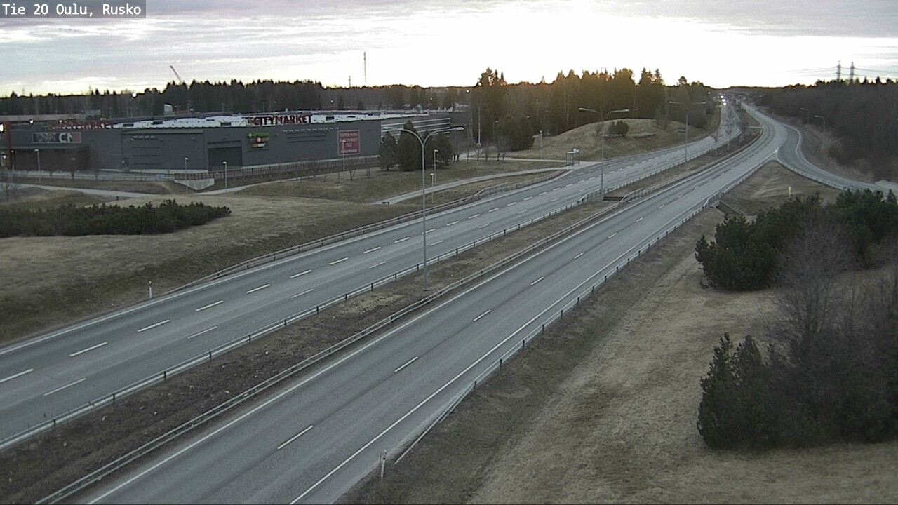 Weather Camera Image Väg 20 Uleåborg, Rusko, Oulu, Pohjois-Pohjanmaa