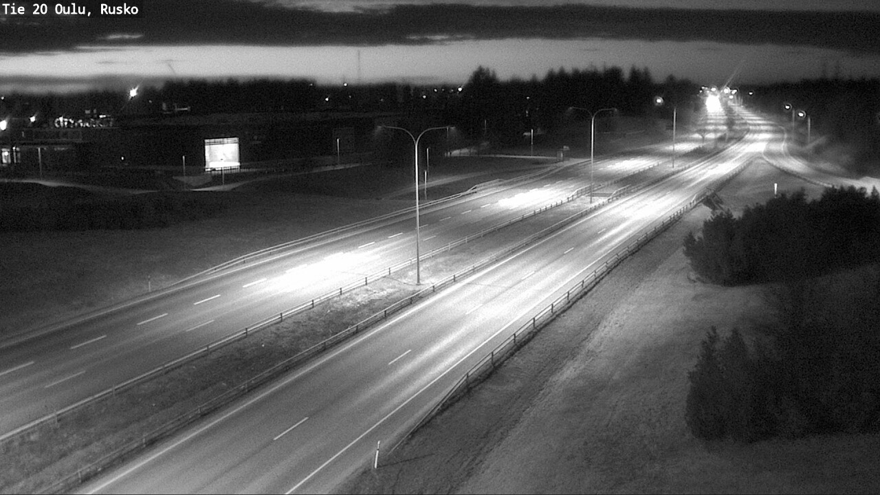 Weather Camera Image Väg 20 Uleåborg, Rusko, Oulu, Pohjois-Pohjanmaa