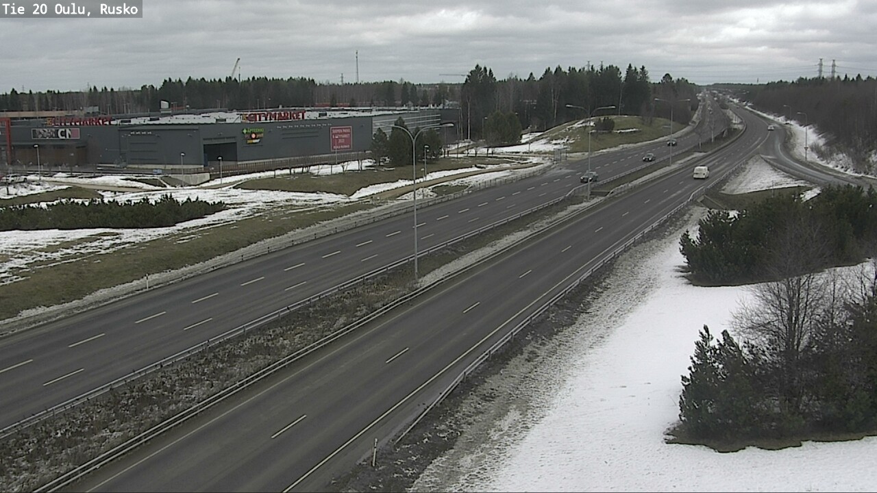 Weather Camera Image Väg 20 Uleåborg, Rusko, Oulu, Pohjois-Pohjanmaa