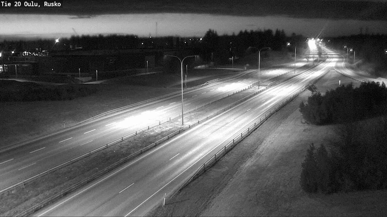 Weather Camera Image Väg 20 Uleåborg, Rusko, Oulu, Pohjois-Pohjanmaa