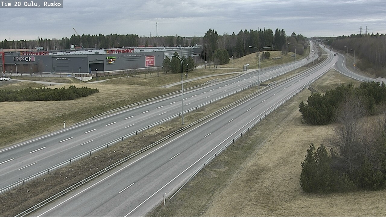 Weather Camera Image Väg 20 Uleåborg, Rusko, Oulu, Pohjois-Pohjanmaa