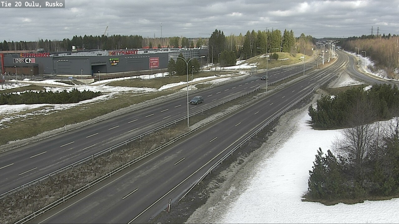 Weather Camera Image Väg 20 Uleåborg, Rusko, Oulu, Pohjois-Pohjanmaa