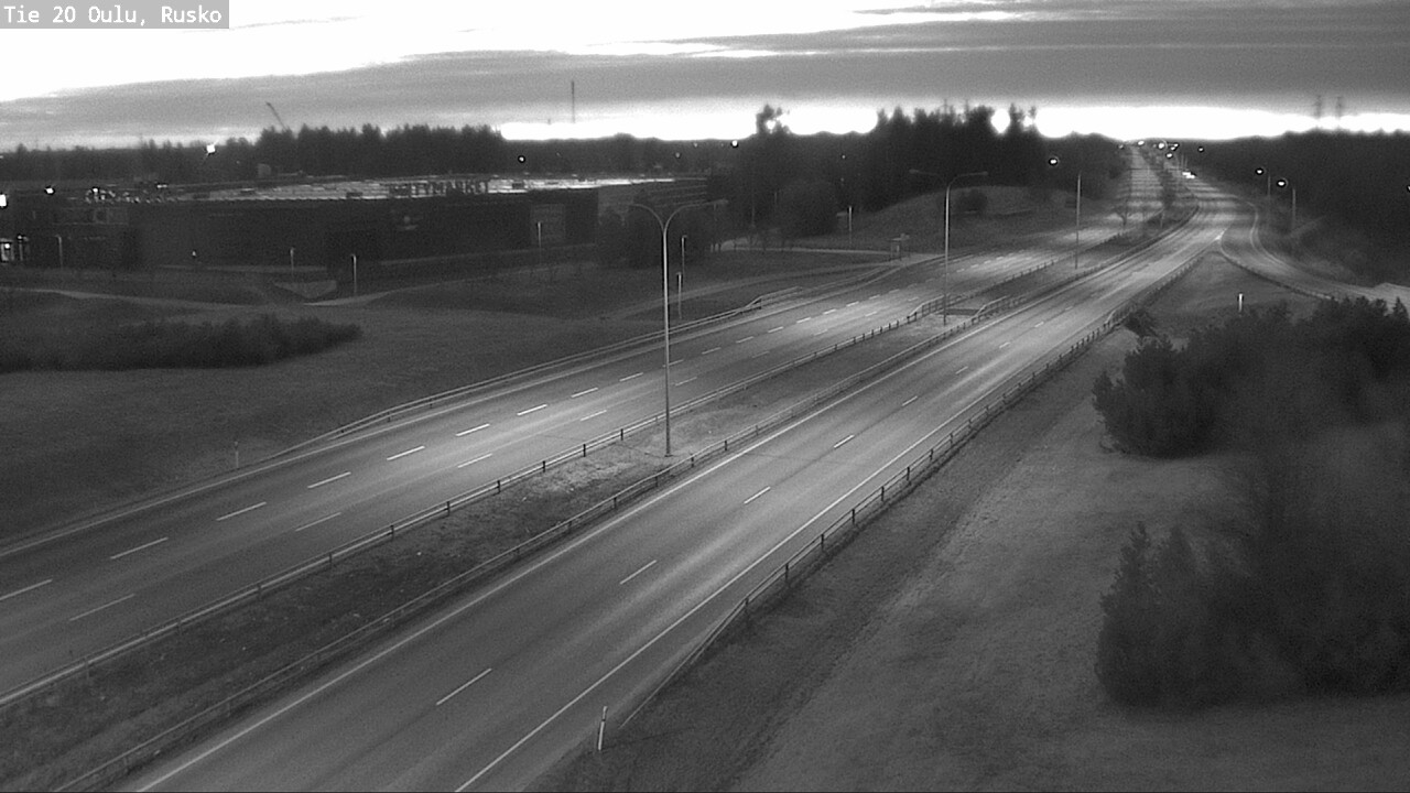 Weather Camera Image Väg 20 Uleåborg, Rusko, Oulu, Pohjois-Pohjanmaa