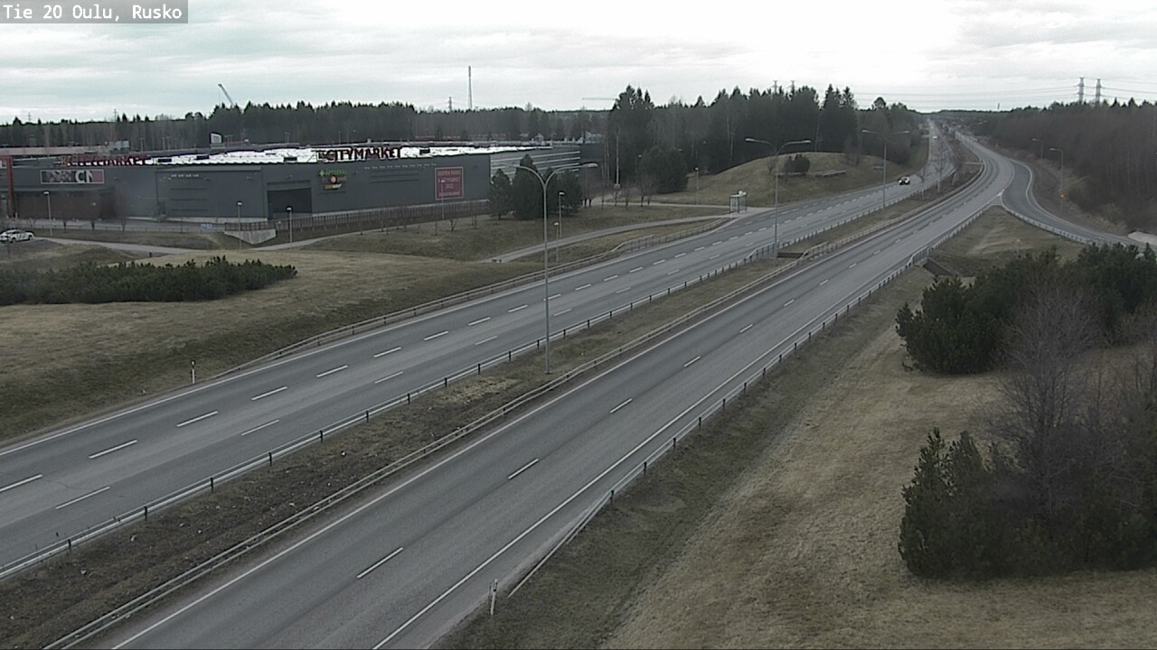 Weather Camera Image Väg 20 Uleåborg, Rusko, Oulu, Pohjois-Pohjanmaa