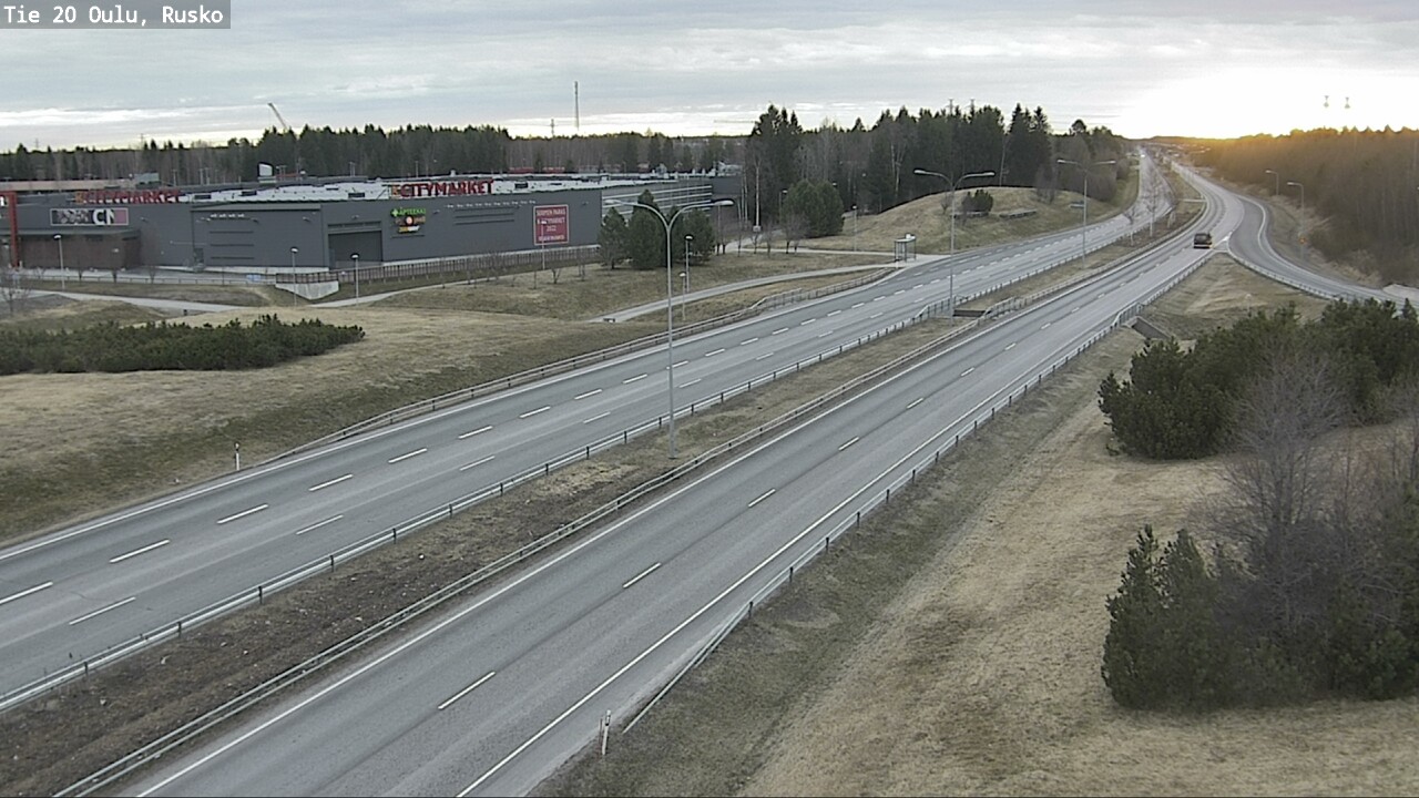 Weather Camera Image Väg 20 Uleåborg, Rusko, Oulu, Pohjois-Pohjanmaa