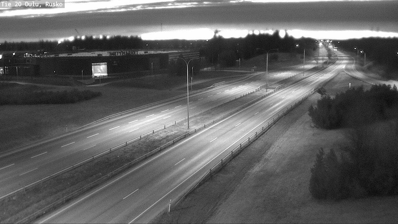 Weather Camera Image Väg 20 Uleåborg, Rusko, Oulu, Pohjois-Pohjanmaa