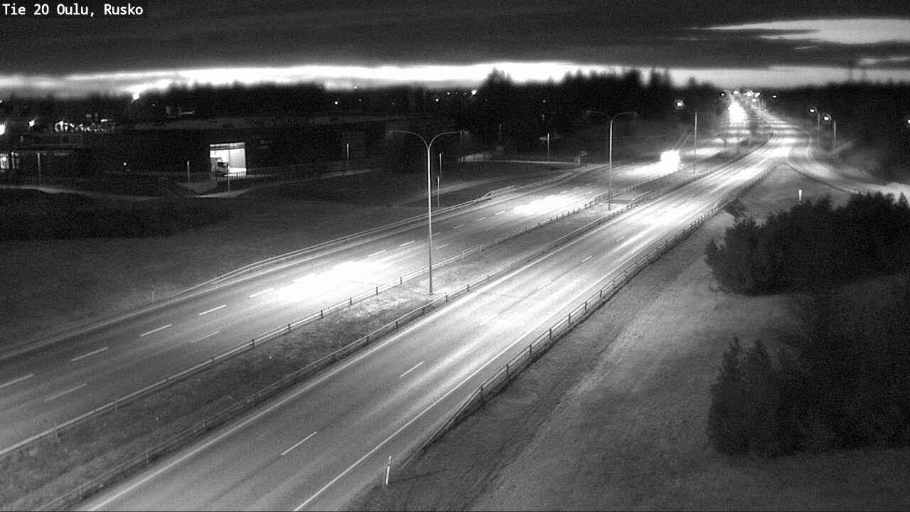 Weather Camera Image Väg 20 Uleåborg, Rusko, Oulu, Pohjois-Pohjanmaa