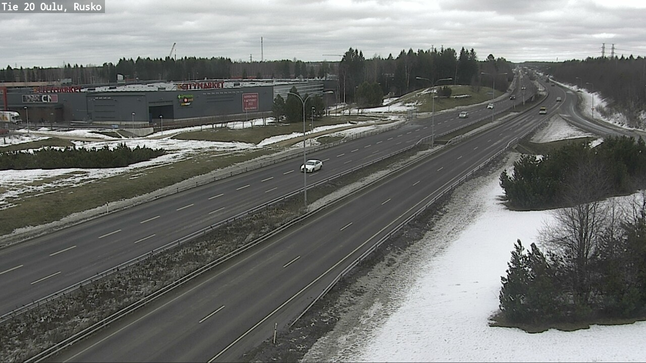Weather Camera Image Väg 20 Uleåborg, Rusko, Oulu, Pohjois-Pohjanmaa