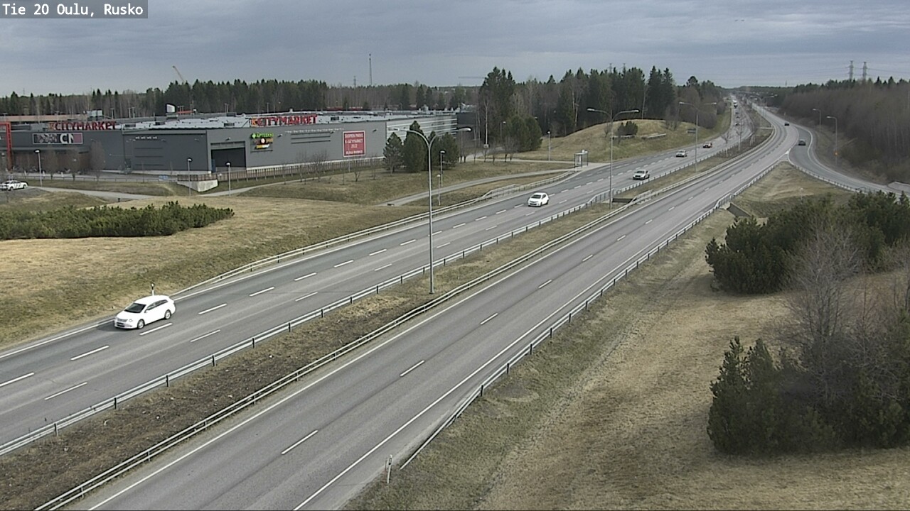 Weather Camera Image Väg 20 Uleåborg, Rusko, Oulu, Pohjois-Pohjanmaa