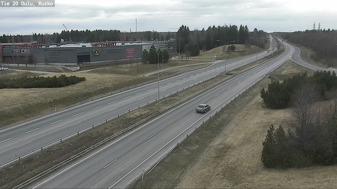 Weather Camera Image Väg 20 Uleåborg, Rusko, Oulu, Pohjois-Pohjanmaa