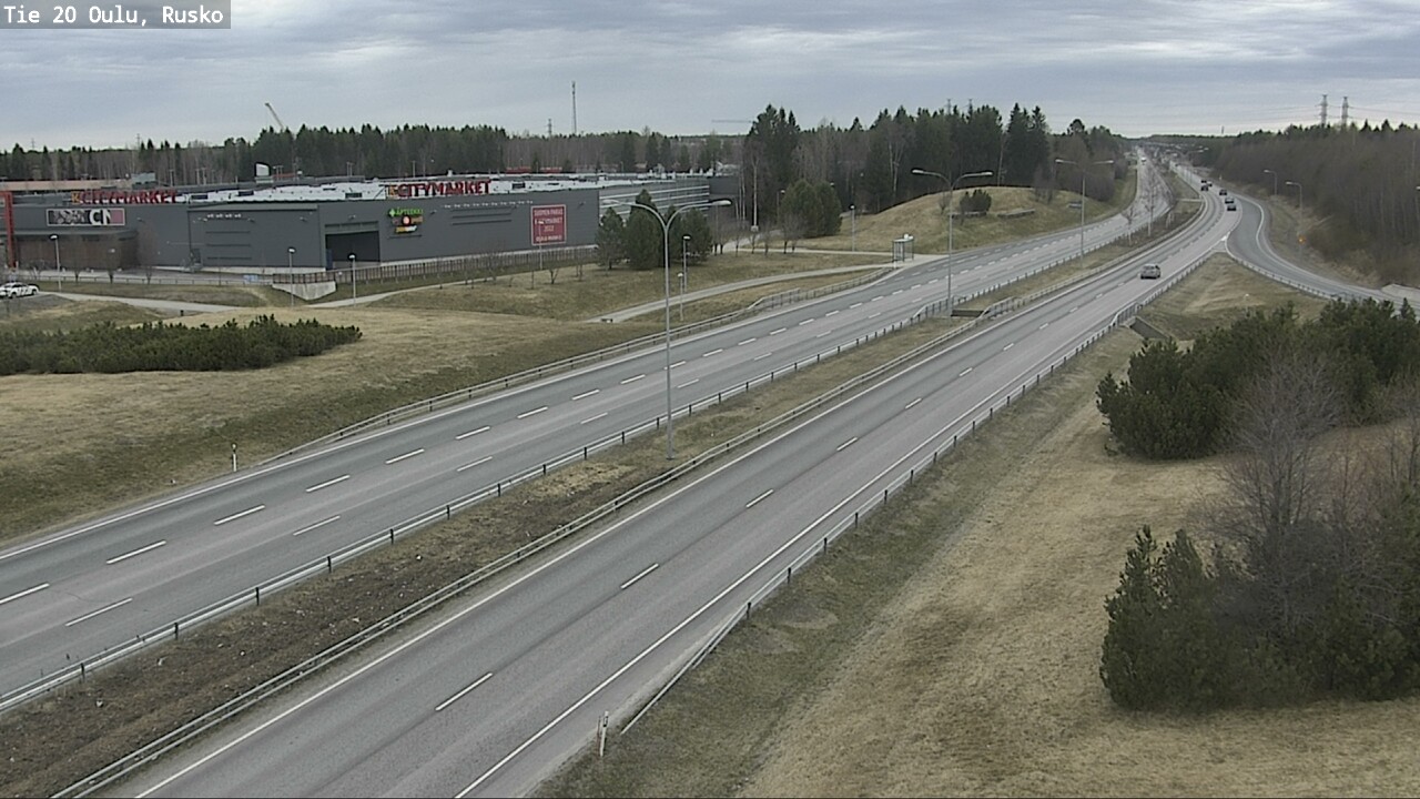 Weather Camera Image Väg 20 Uleåborg, Rusko, Oulu, Pohjois-Pohjanmaa