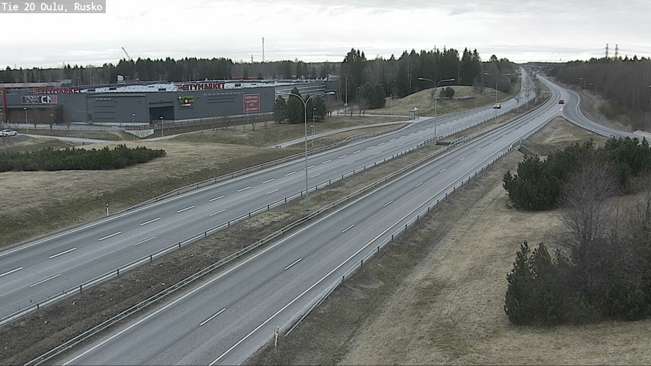 Weather Camera Image Väg 20 Uleåborg, Rusko, Oulu, Pohjois-Pohjanmaa