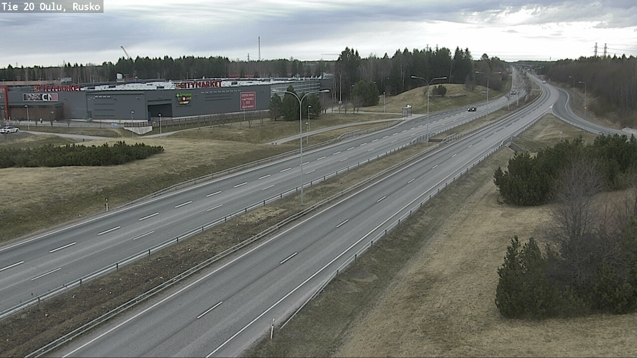 Weather Camera Image Väg 20 Uleåborg, Rusko, Oulu, Pohjois-Pohjanmaa