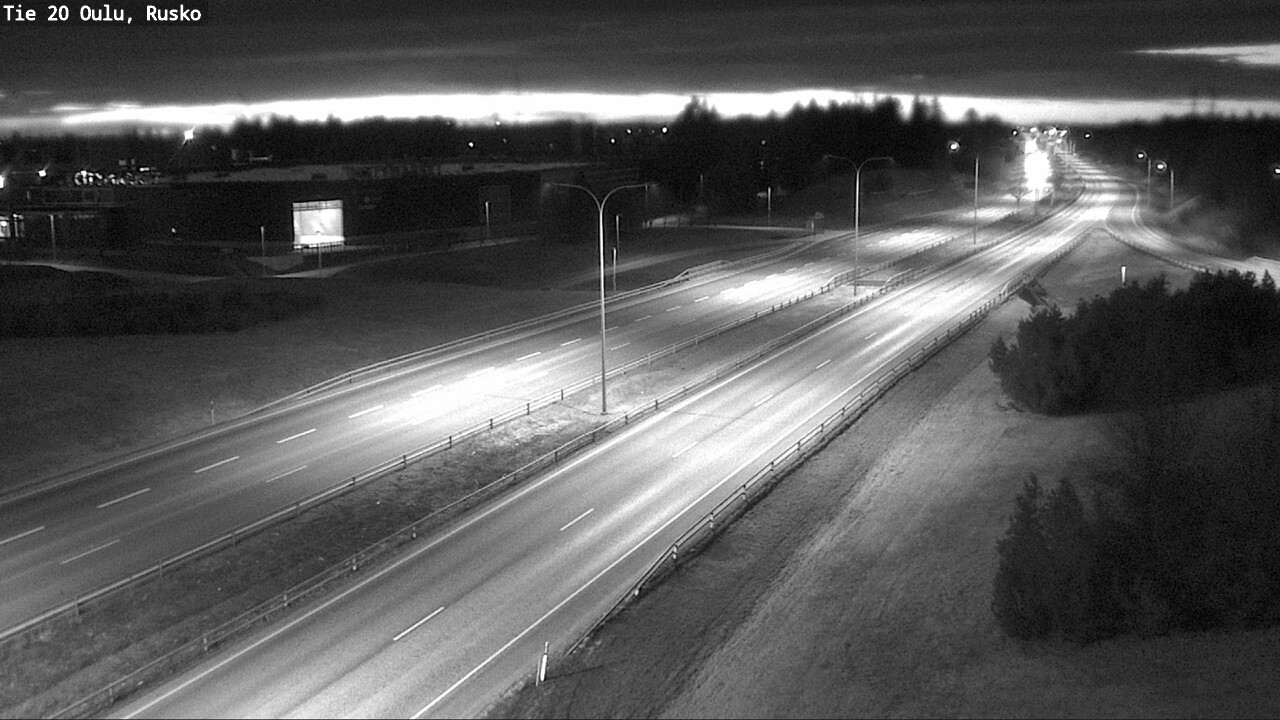 Weather Camera Image Väg 20 Uleåborg, Rusko, Oulu, Pohjois-Pohjanmaa