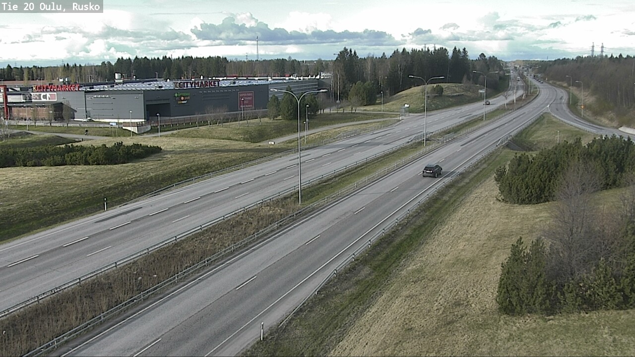 Weather Camera Image Väg 20 Uleåborg, Rusko, Oulu, Pohjois-Pohjanmaa