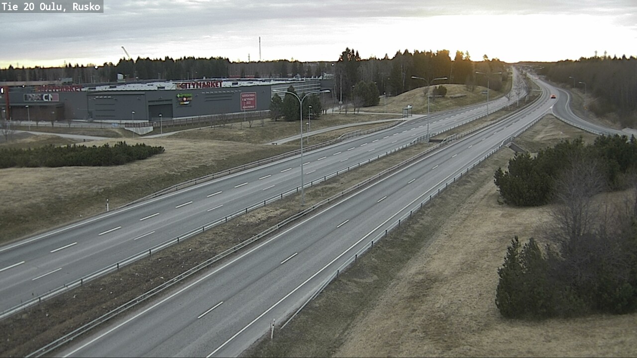 Weather Camera Image Väg 20 Uleåborg, Rusko, Oulu, Pohjois-Pohjanmaa