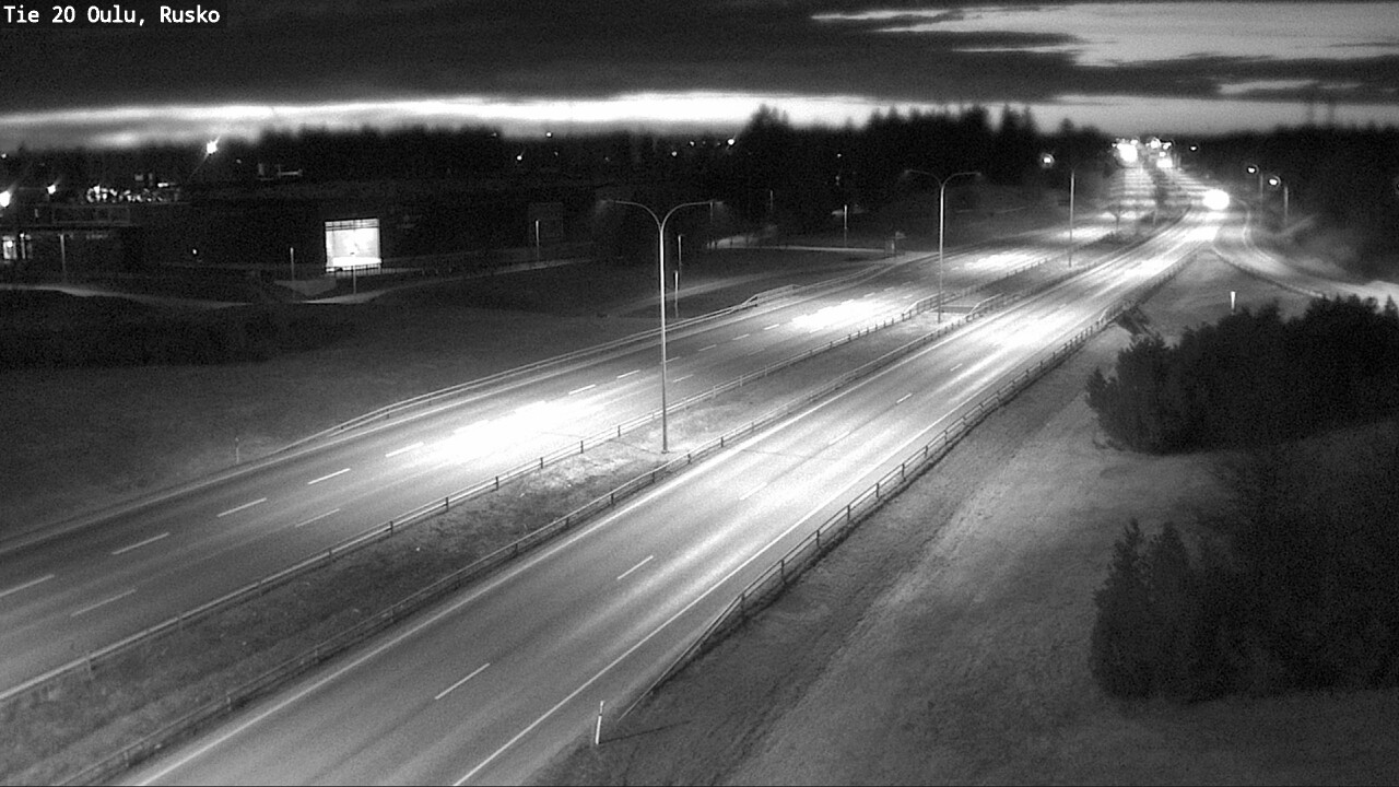 Weather Camera Image Väg 20 Uleåborg, Rusko, Oulu, Pohjois-Pohjanmaa