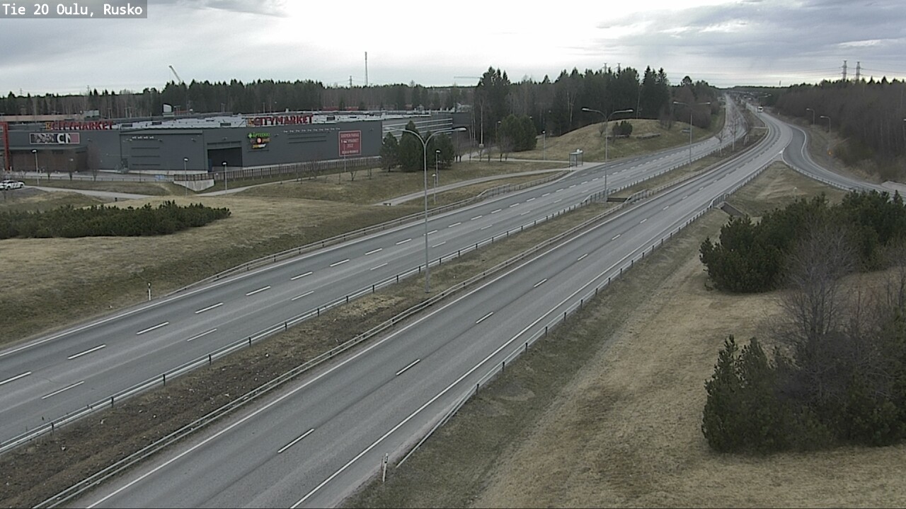 Weather Camera Image Väg 20 Uleåborg, Rusko, Oulu, Pohjois-Pohjanmaa