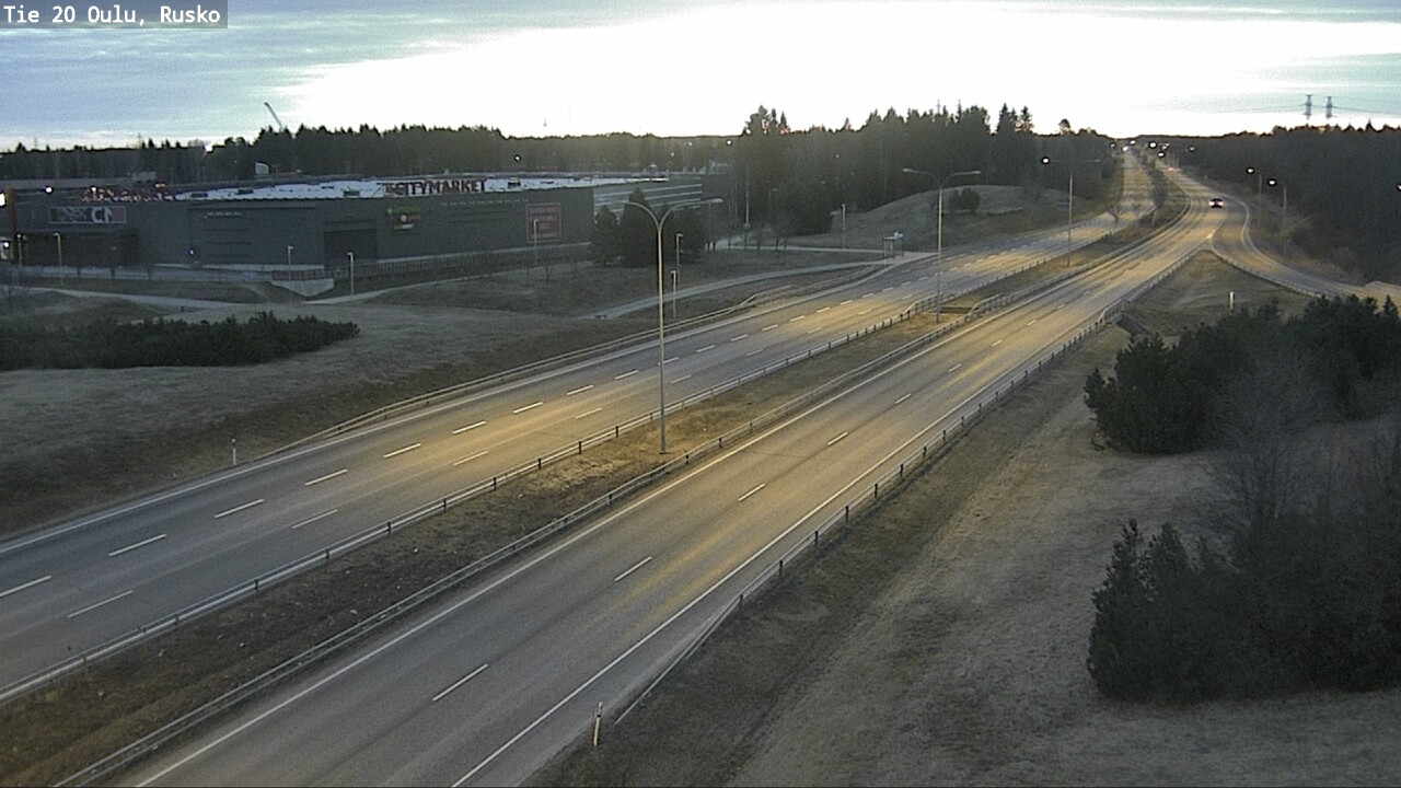 Weather Camera Image Väg 20 Uleåborg, Rusko, Oulu, Pohjois-Pohjanmaa