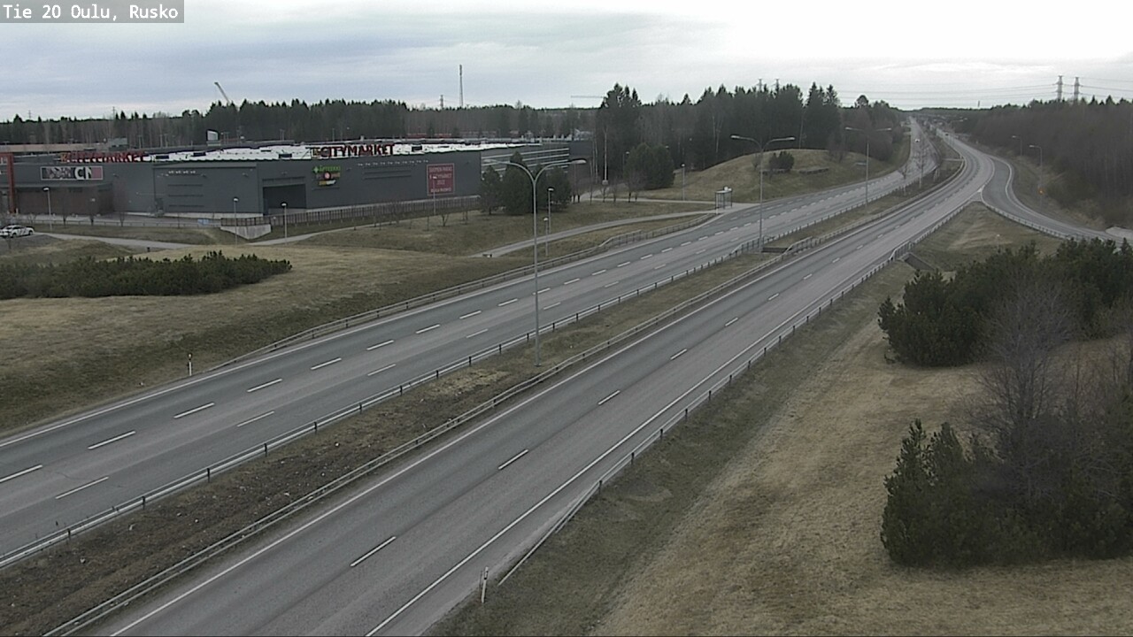 Weather Camera Image Road 20 Oulu, Rusko, Oulu, Pohjois-Pohjanmaa