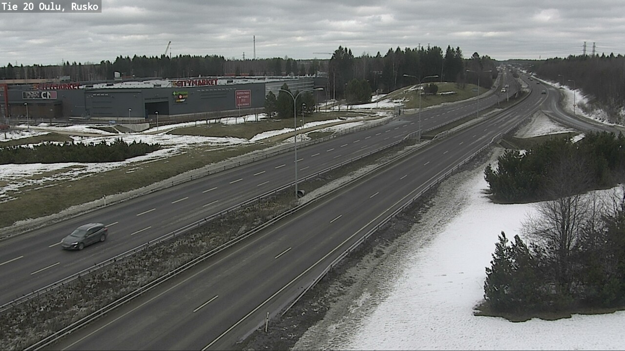 Weather Camera Image Väg 20 Uleåborg, Rusko, Oulu, Pohjois-Pohjanmaa