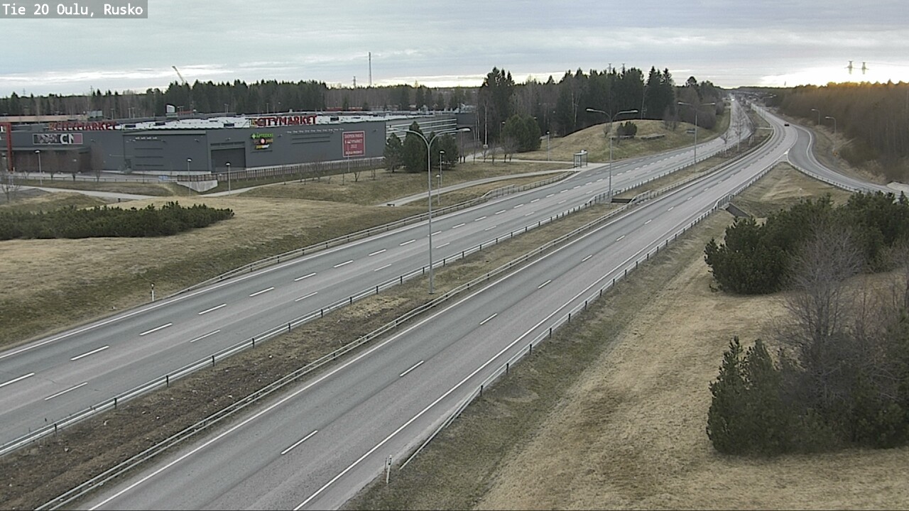 Weather Camera Image Väg 20 Uleåborg, Rusko, Oulu, Pohjois-Pohjanmaa