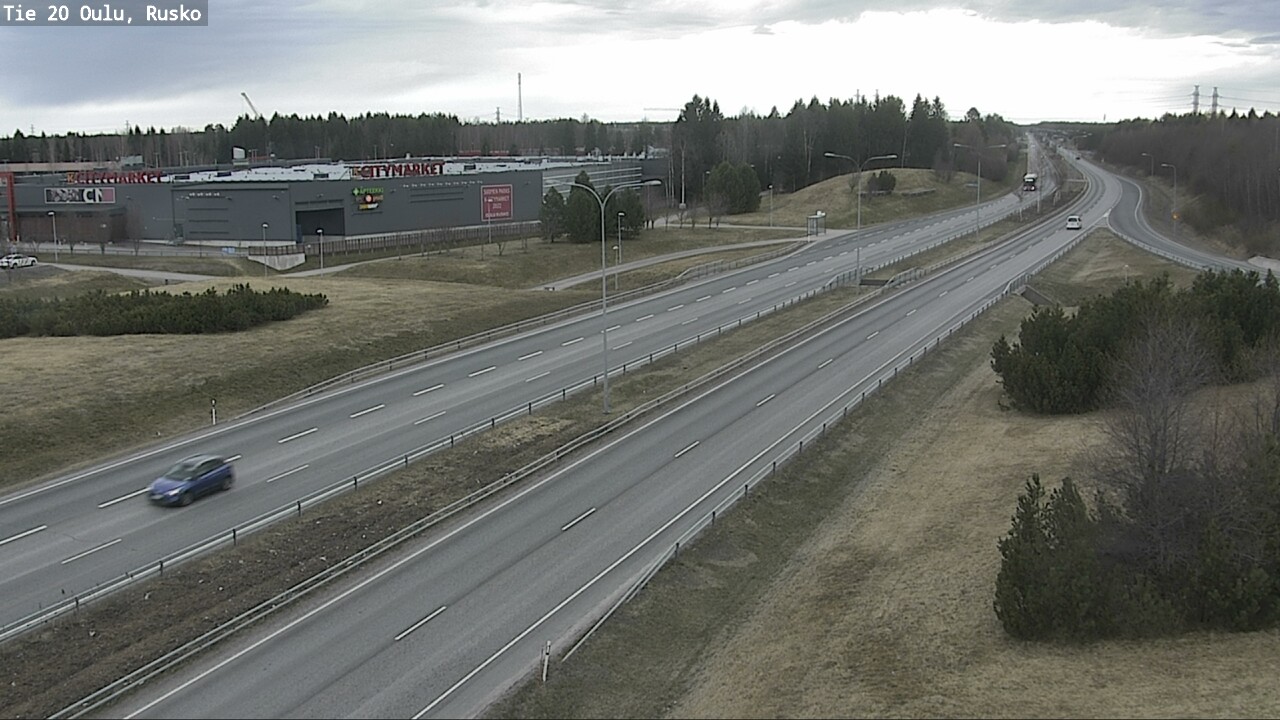 Weather Camera Image Väg 20 Uleåborg, Rusko, Oulu, Pohjois-Pohjanmaa