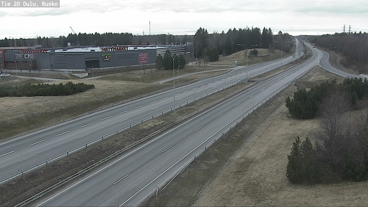 Weather Camera Image Väg 20 Uleåborg, Rusko, Oulu, Pohjois-Pohjanmaa
