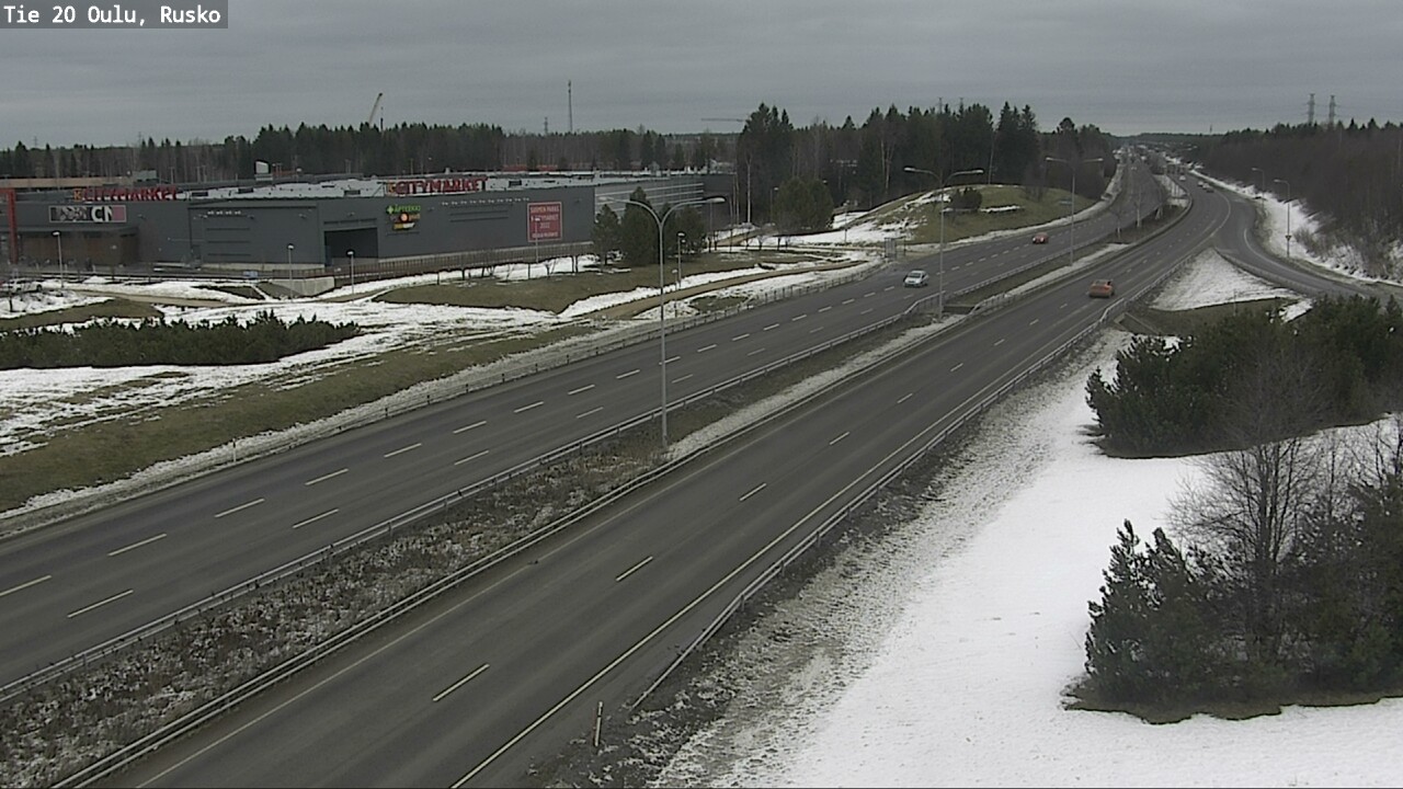 Weather Camera Image Road 20 Oulu, Rusko, Oulu, Pohjois-Pohjanmaa