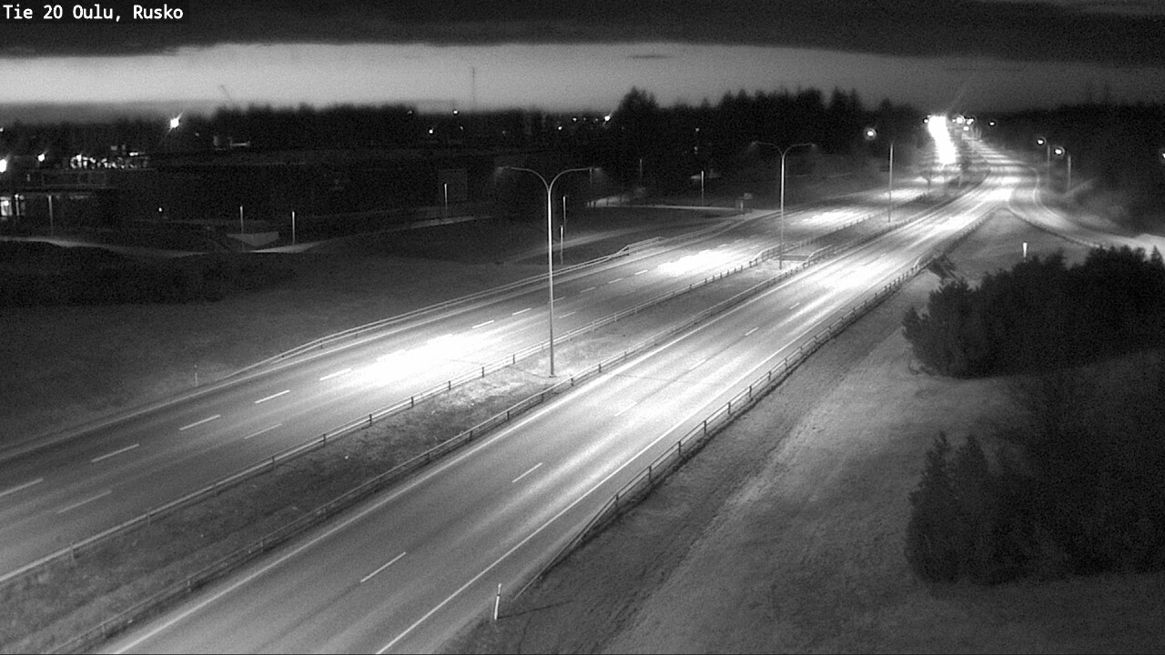 Weather Camera Image Väg 20 Uleåborg, Rusko, Oulu, Pohjois-Pohjanmaa