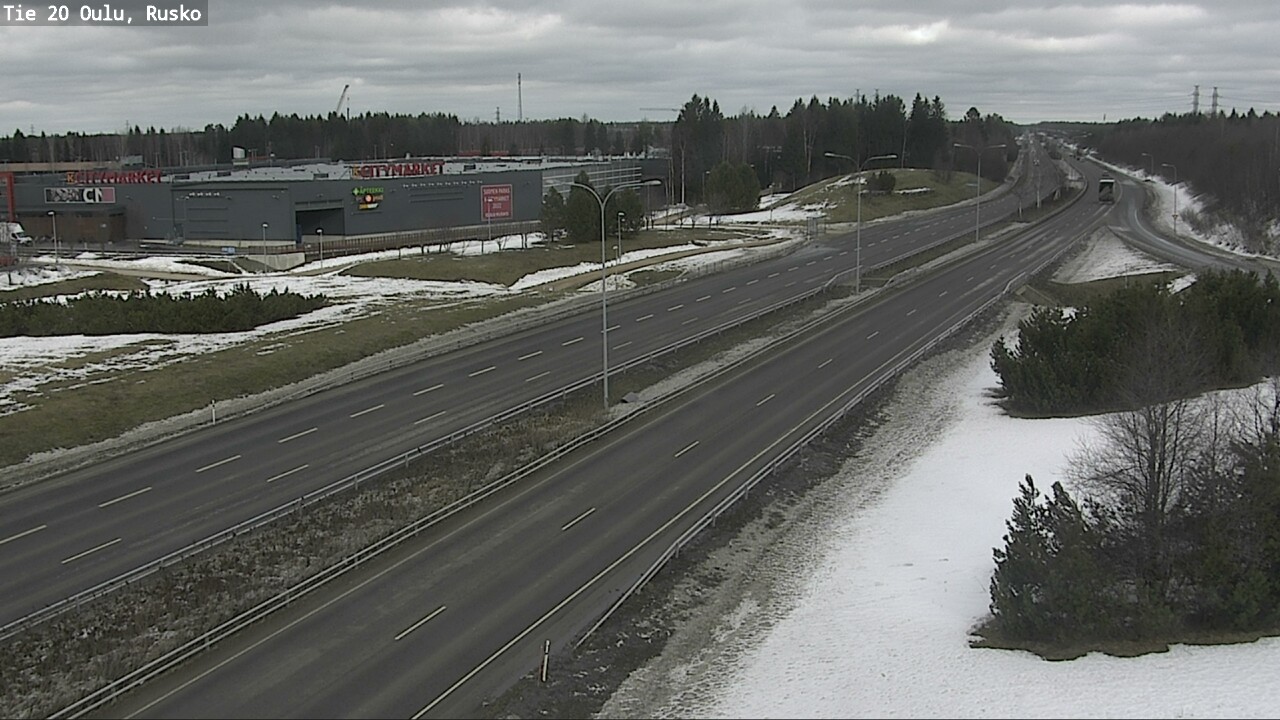 Weather Camera Image Väg 20 Uleåborg, Rusko, Oulu, Pohjois-Pohjanmaa