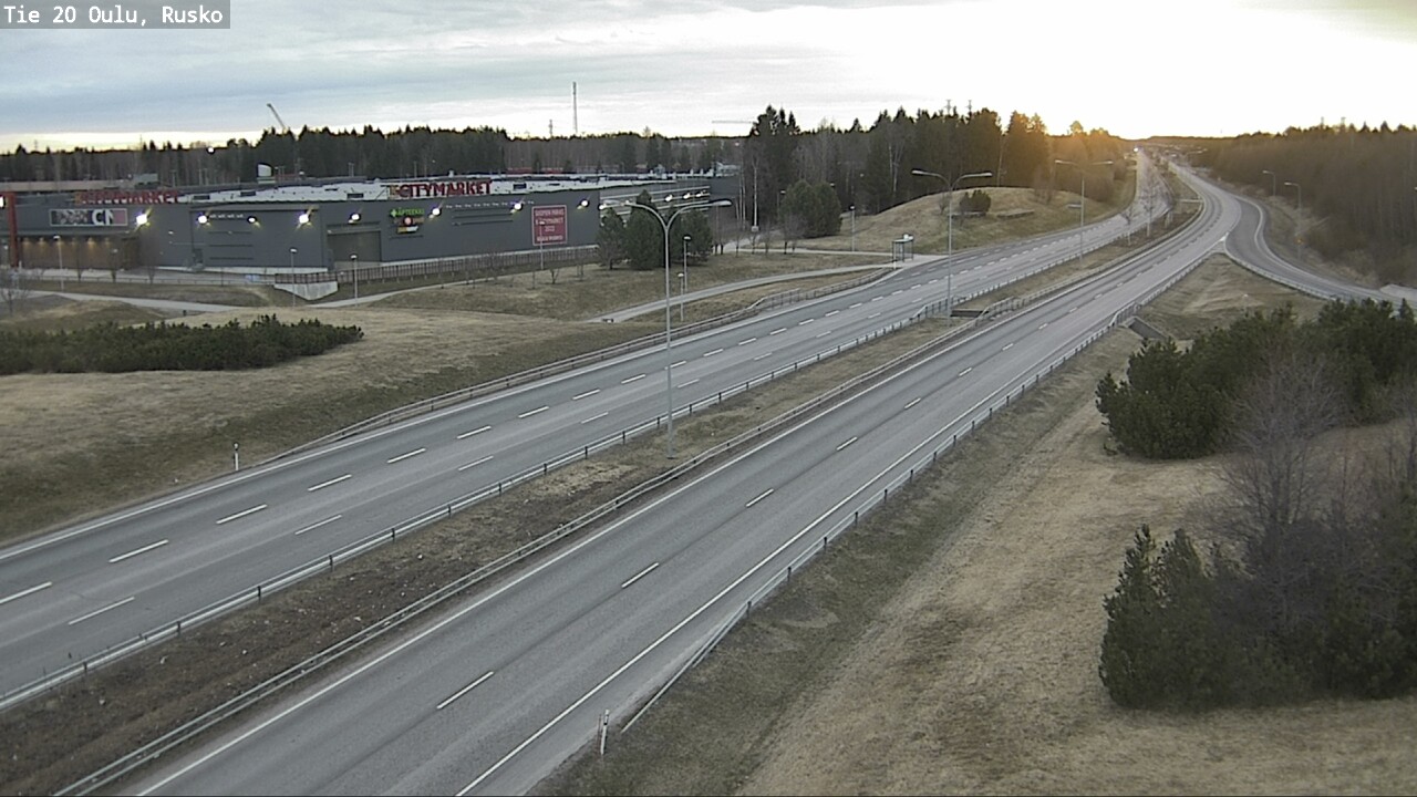 Weather Camera Image Väg 20 Uleåborg, Rusko, Oulu, Pohjois-Pohjanmaa
