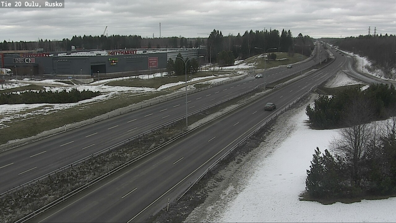 Weather Camera Image Väg 20 Uleåborg, Rusko, Oulu, Pohjois-Pohjanmaa