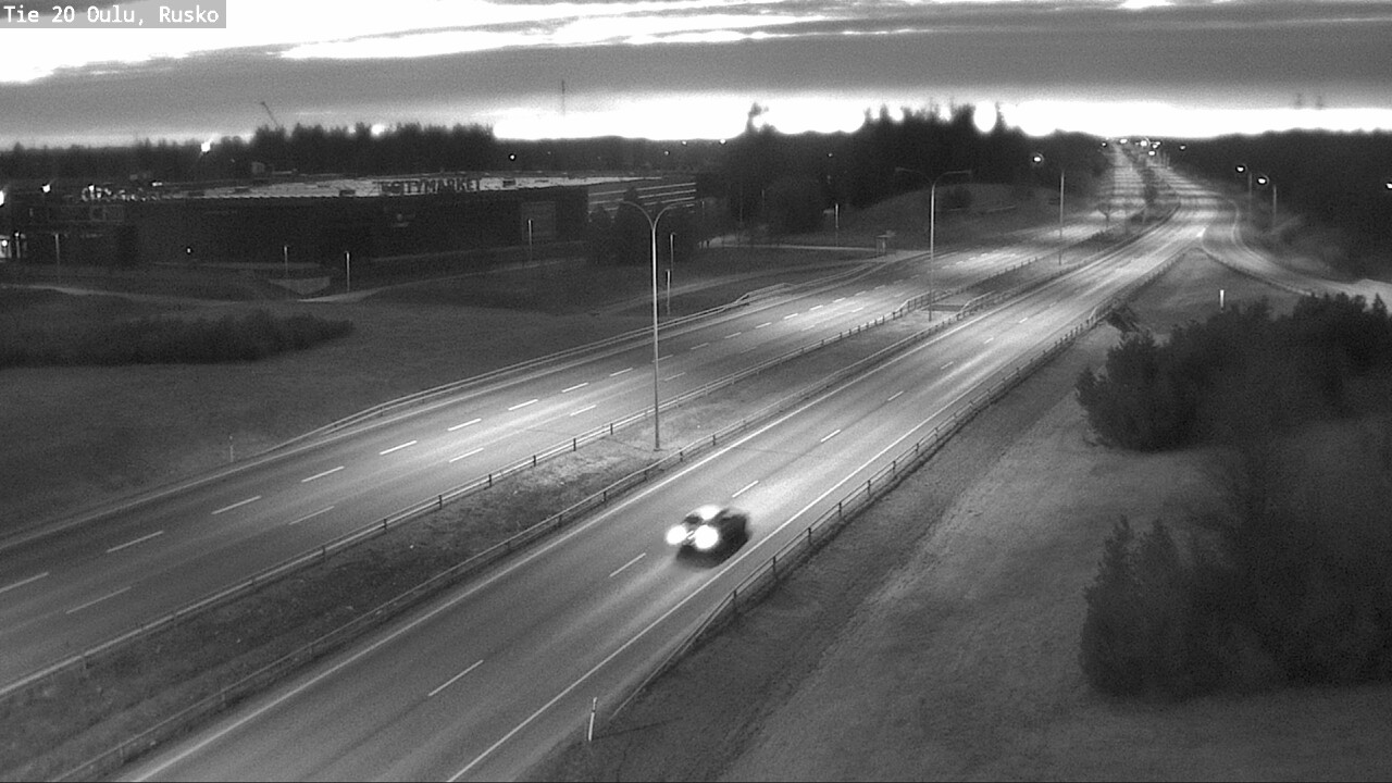 Weather Camera Image Väg 20 Uleåborg, Rusko, Oulu, Pohjois-Pohjanmaa