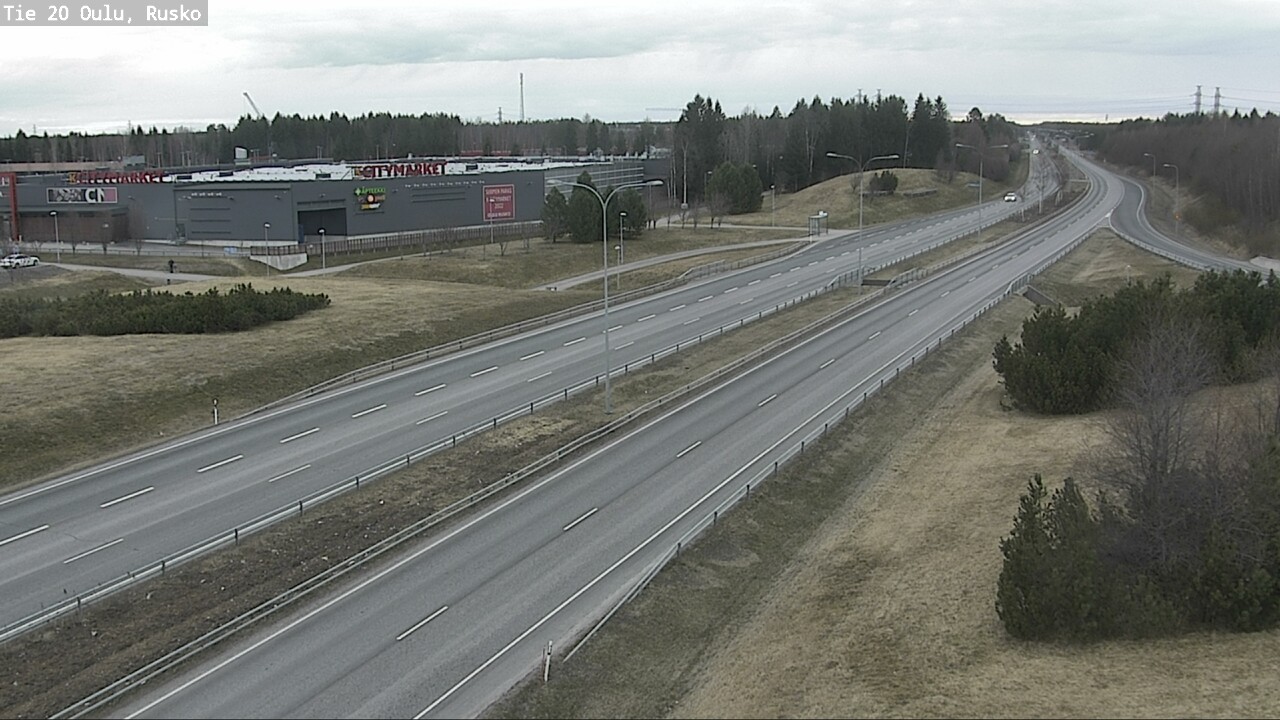Weather Camera Image Väg 20 Uleåborg, Rusko, Oulu, Pohjois-Pohjanmaa