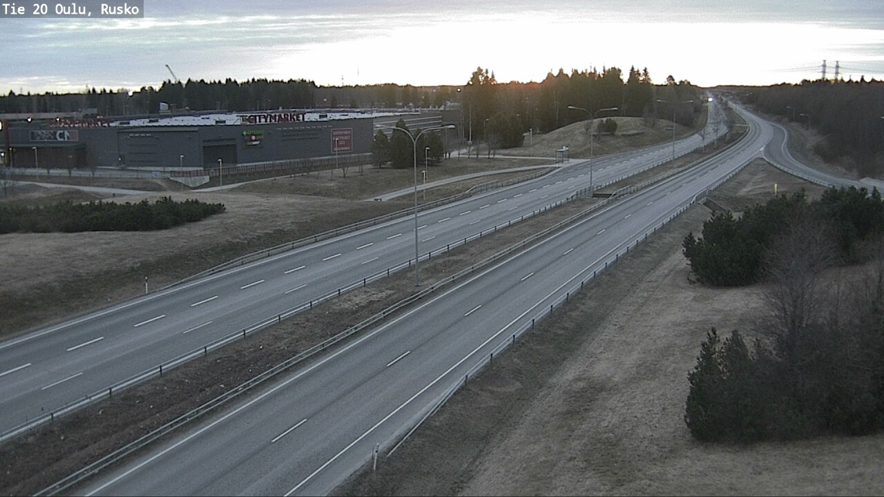 Weather Camera Image Väg 20 Uleåborg, Rusko, Oulu, Pohjois-Pohjanmaa