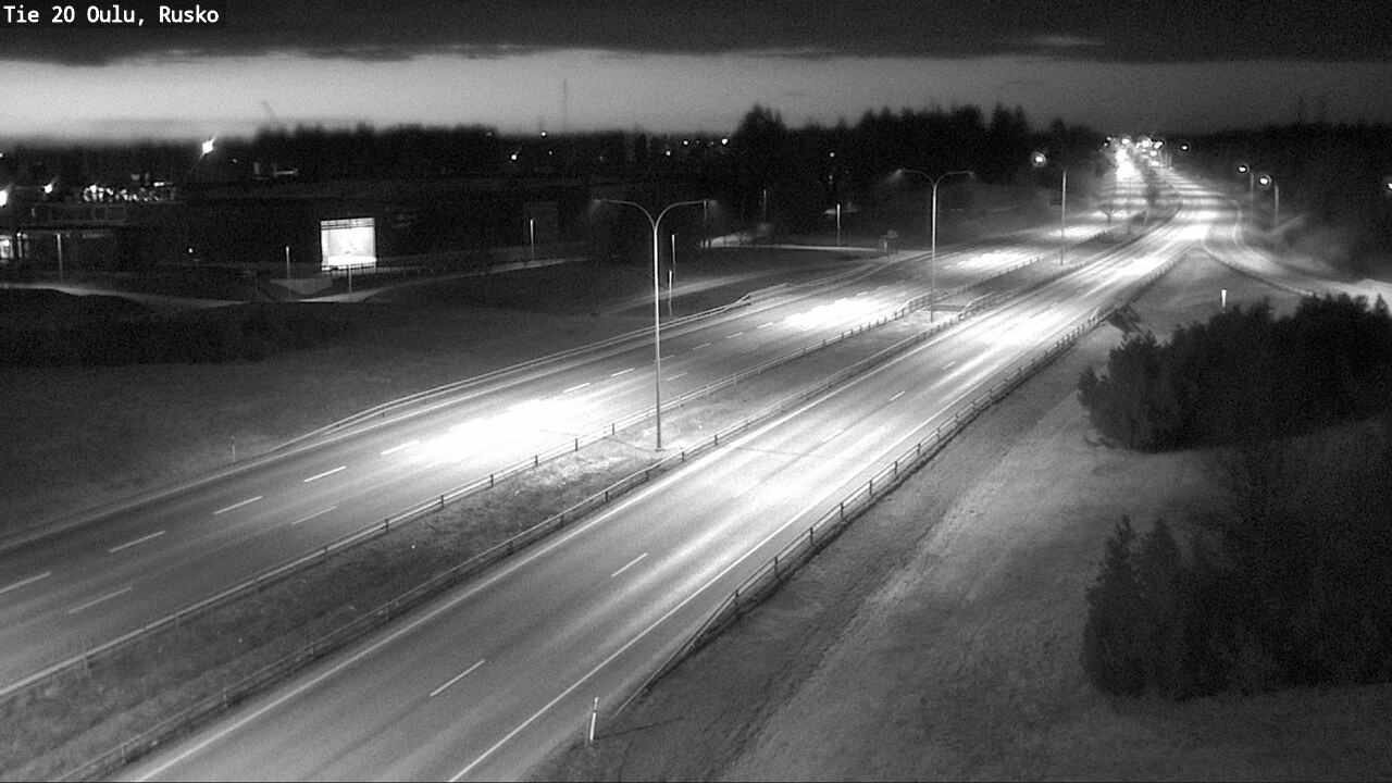 Weather Camera Image Väg 20 Uleåborg, Rusko, Oulu, Pohjois-Pohjanmaa