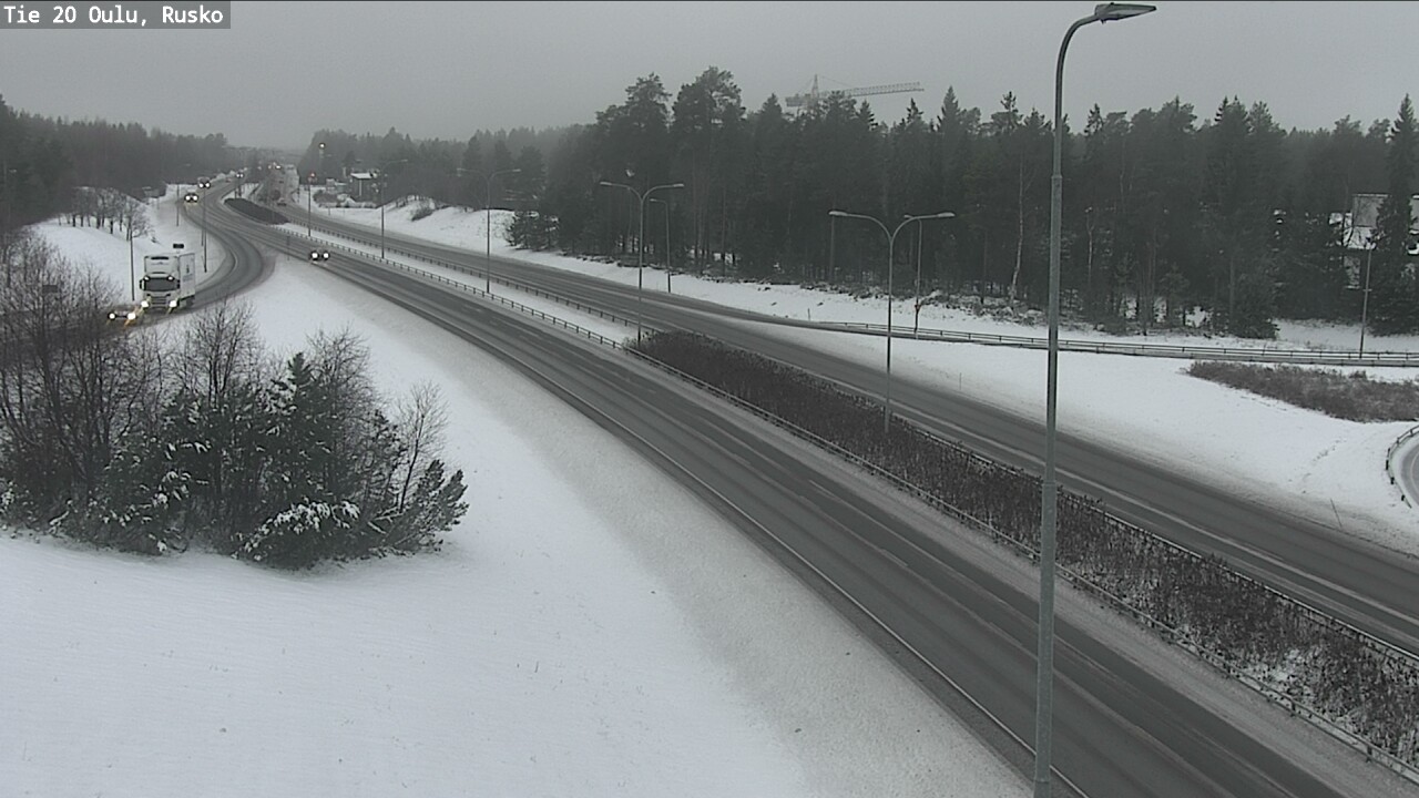 Weather Camera Image Väg 20 Uleåborg, Rusko, Oulu, Pohjois-Pohjanmaa