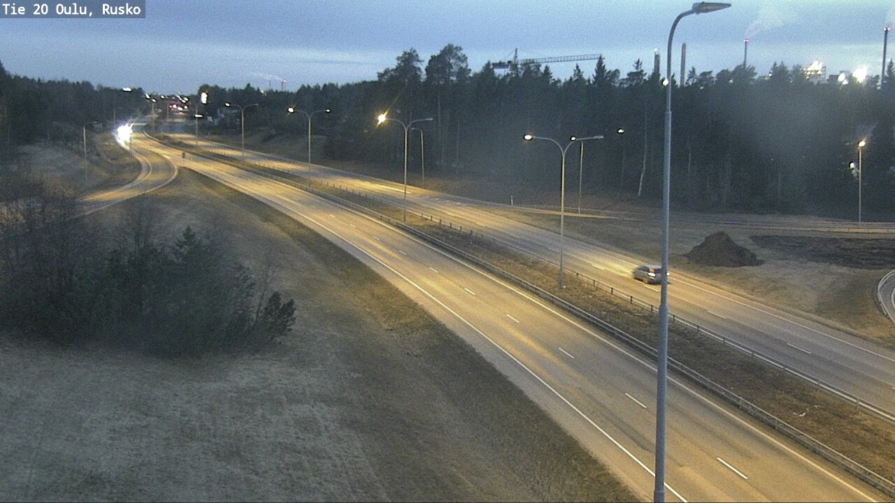 Weather Camera Image Road 20 Oulu, Rusko, Oulu, Pohjois-Pohjanmaa