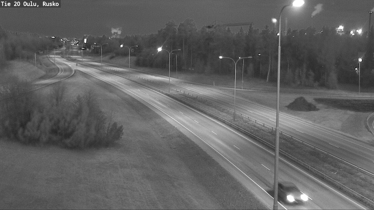 Weather Camera Image Väg 20 Uleåborg, Rusko, Oulu, Pohjois-Pohjanmaa