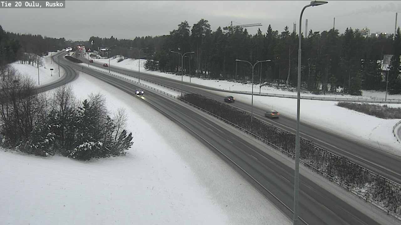 Weather Camera Image Väg 20 Uleåborg, Rusko, Oulu, Pohjois-Pohjanmaa
